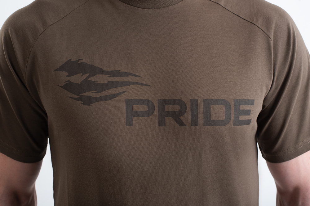 Футболка PRIDE Logo T-Shirt (Лого)(хлопок, св.коричневый) PRTS-03BR